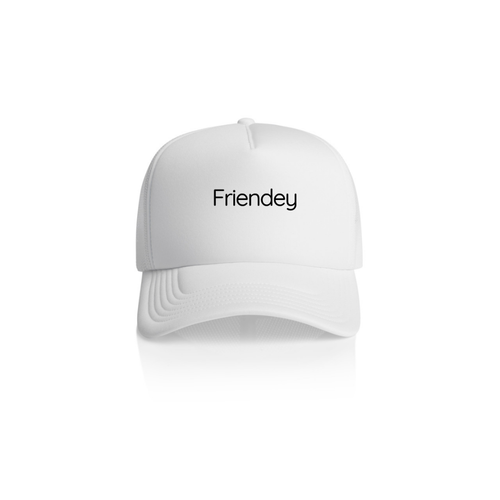White Friendey Hat